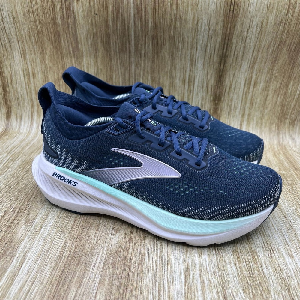 Brooks Glycerin 23 Women's Size 9 Navy Blue Mint Running Shoes 1204651B453